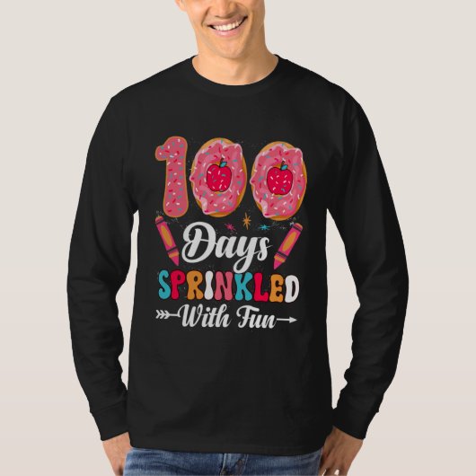 100 Days Sprinkled With Fun  Sprinkles Cupcake Sch T-shirt (Voorkant)