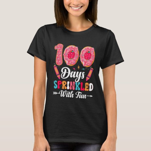 100 Days Sprinkled With Fun  Sprinkles Cupcake Sch T-shirt (Voorkant)