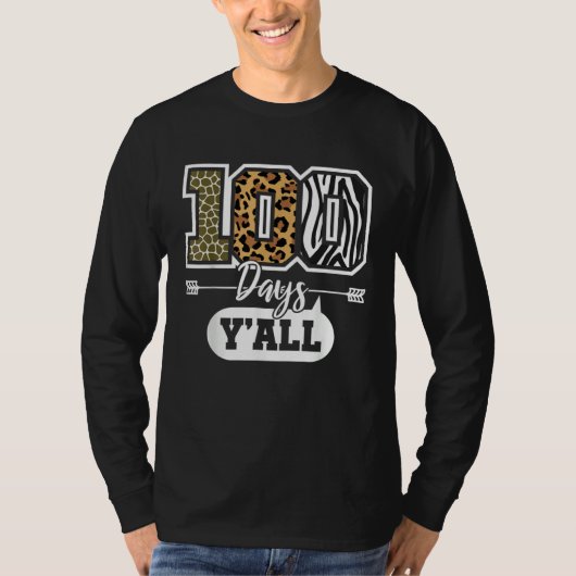 100 Days Y All 100 Days Of School Jungle Teacher K T-shirt (Voorkant)