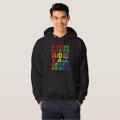 100 Days Y'all Teacher Kids Teen Happy 100th Day O Hoodie (Voorkant volledig)