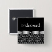 100 de Buttonnen van het Bruidsmeisje van het Vierkante Button 5,1 Cm (Voorkant /achterkant)