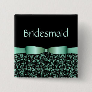 100 de Buttonnen van het Bruidsmeisje van het Vierkante Button 5,1 Cm