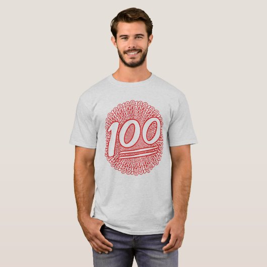 100 de hele dag t-shirt (Voorkant volledig)