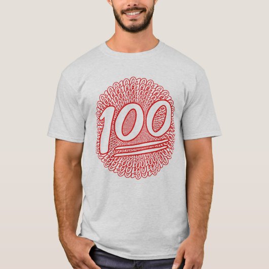 100 de hele dag t-shirt (Voorkant)