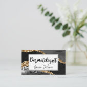 100 Dermatoloog Aanwijzing Herinnering Zwart Goud Visitekaartje (Staand voorkant)