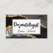 100 Dermatoloog Aanwijzing Herinnering Zwart Goud Visitekaartje (Voorkant)