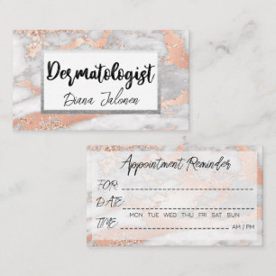 100 Dermatoloog Afspraakherinnering Rose Marble Visitekaartje