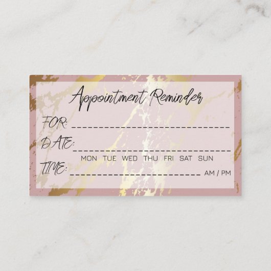 100 Dermatoloog Benoeming Herinnering Roos Marmer Visitekaartje (Achterkant)