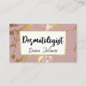 100 Dermatoloog Benoeming Herinnering Roos Marmer Visitekaartje (Voorkant)