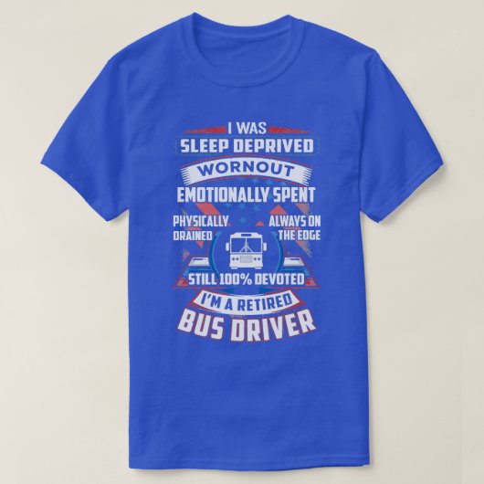 100 Devoede bus-chauffeur in ruste T-shirt (Design voorkant)