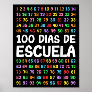 100 Dias de Escuela Spaanse leraar Poster