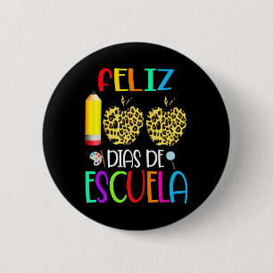 100 Dias de Escuela T-shirt Spaans 100 dagen schoo Ronde Button 5,7 Cm