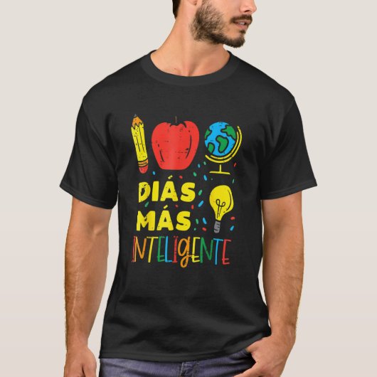 100 Dias Mas Inteligente 100 dagen Spaans Te T-shirt (Voorkant)