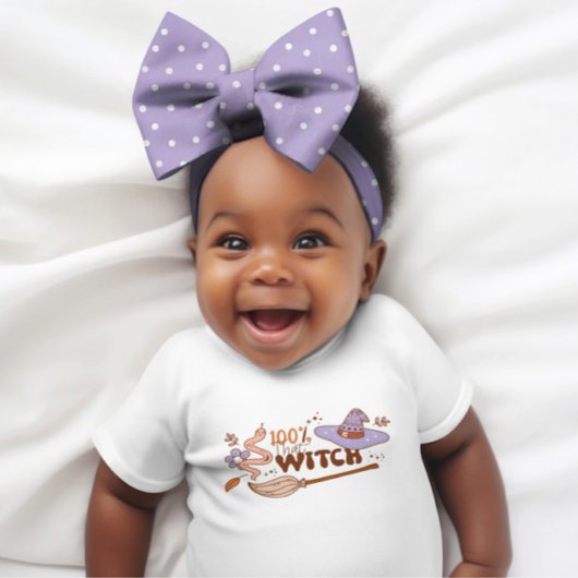 100% Die Heks, Eerste Baby Halloween Shirt, Romper