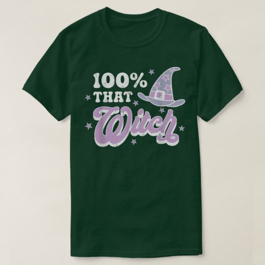 100 die heks Halloween Apparel 9 T-shirt (Design voorkant)