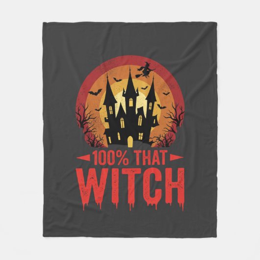 100% Die Heks Halloween Kasteel Fleece Deken (Voorkant)