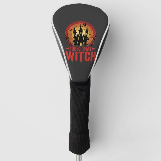 100% Die Heks Halloween Kasteel Golfheadcover (Voorkant)