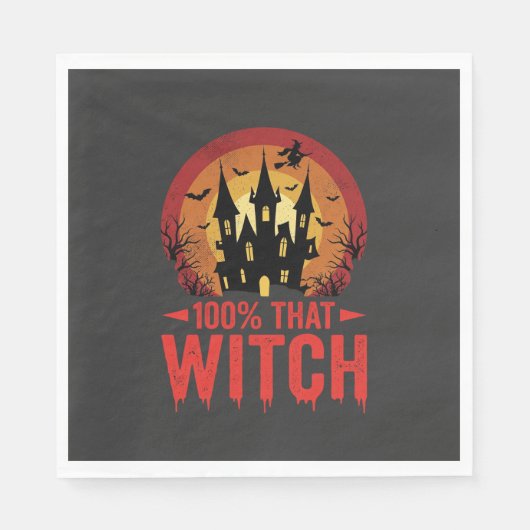 100% Die Heks Halloween Kasteel Servet (Voorkant)