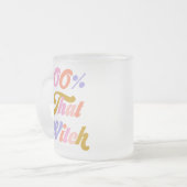 100% die heks | Retro Matglas Koffiemok (Voorkant links)