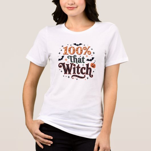 100% die heks Tri-Blend shirt (Voorkant)