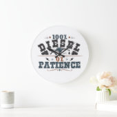 100% Diesel 0% Patience Vintage Graphic Grote Klok (Huis)