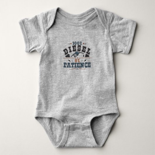 100% Diesel 0% Patience Vintage Graphic Romper (Voorkant)