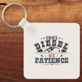 100% Diesel 0% Patience Vintage Graphic Sleutelhanger (Voorkant)