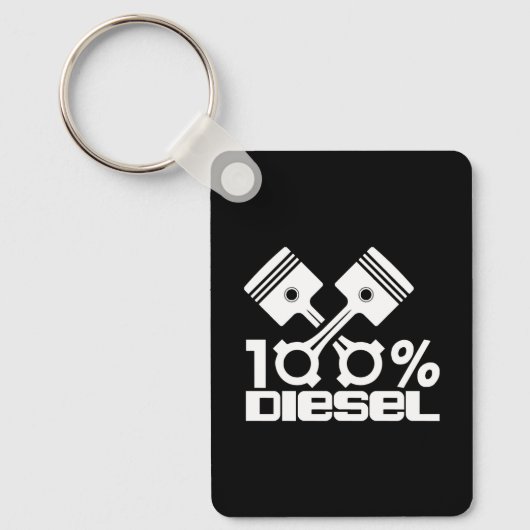 100 Diesel I Dieselholics I Trucker Sleutelhanger (Voorkant)