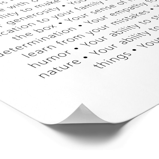 100 dingen waar ik van hou over je moderne minimal poster (Hoek)