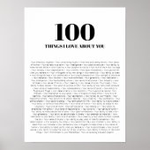 100 dingen waar ik van hou over je moderne minimal poster (Voorkant)