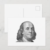 100 dollar, Benjamin Franklin Briefkaart (Voorkant / Achterkant)