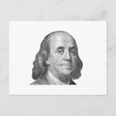 100 dollar, Benjamin Franklin Briefkaart (Voorkant)