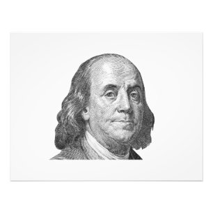 100 dollar, Benjamin Franklin Foto Afdruk