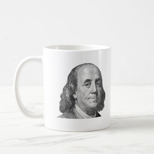 100 dollar, Benjamin Franklin Koffiemok (Links)