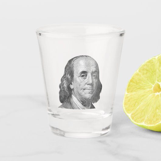100 dollar, Benjamin Franklin Shot Glas (Voorkant)