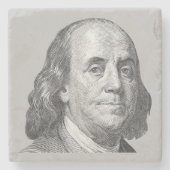 100 dollar, Benjamin Franklin Stenen Onderzetter (Voorkant)