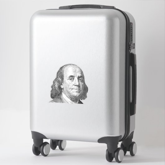 100 dollar, Benjamin Franklin Sticker (Koffer)