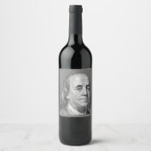 100 dollar, Benjamin Franklin Wijn Etiket (Voorkant)