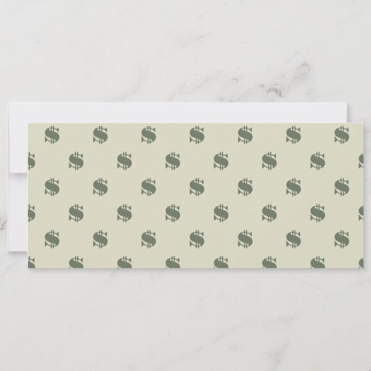 100 Dollar Bill Fotobruiloft Save The Date (Achterkant)