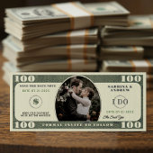 100 Dollar Bill Fotobruiloft Save The Date