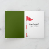 100 dollar Birthday Golfbal Kaart (Binnen)