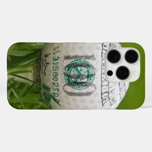100 dollar Golfbal Case-Mate iPhone Case (Achterkant (horizontaal))