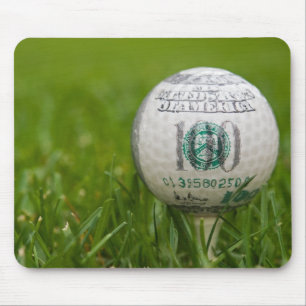 100 dollar Golfbal op T-shirt Muismat