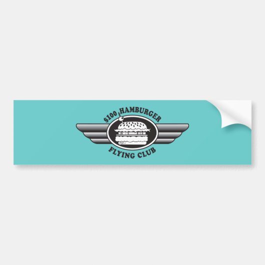 100 dollar hamburger - Flying Club Bumpersticker (Voorkant)