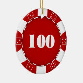 100 Dollar Poker Chip Ornament (Rechts)