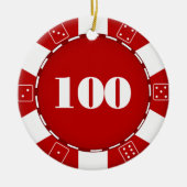 100 Dollar Poker Chip Ornament (Voorkant)