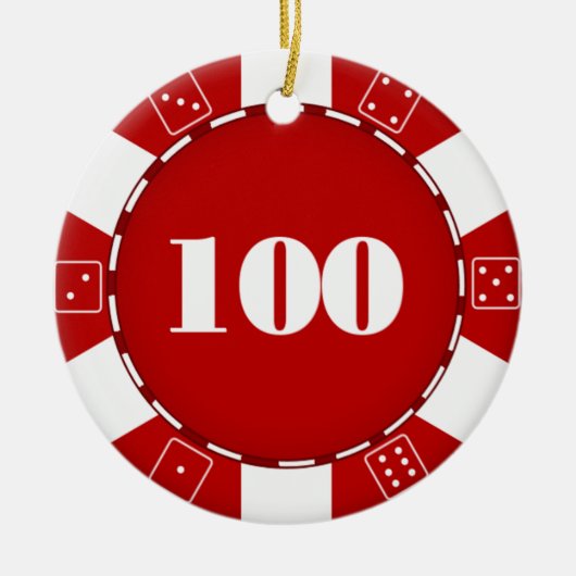 100 Dollar Poker Chip Ornament (Voorkant)