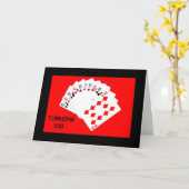 100 draaien is een grote deal! Birthday-kaart Kaart (Gele Bloem)