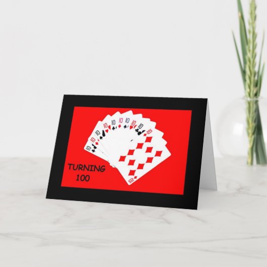 100 draaien is een grote deal! Birthday-kaart Kaart (Voorkant)