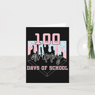 100 Drippy-dagen op school verkopen ijs 100e dag Kaart